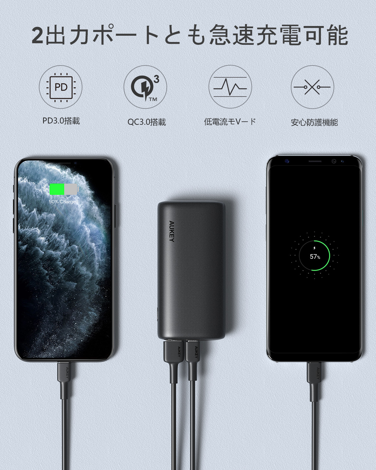 10000mAh モバイルバッテリー PB-Y36