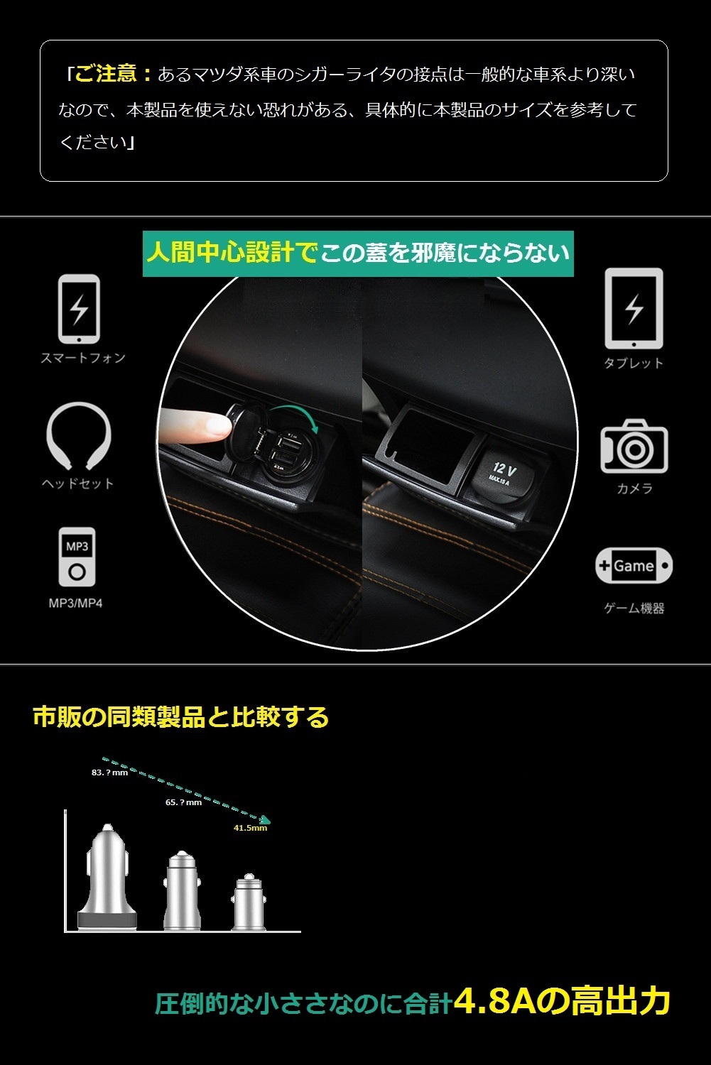 24W カーチャージャー CC-S1