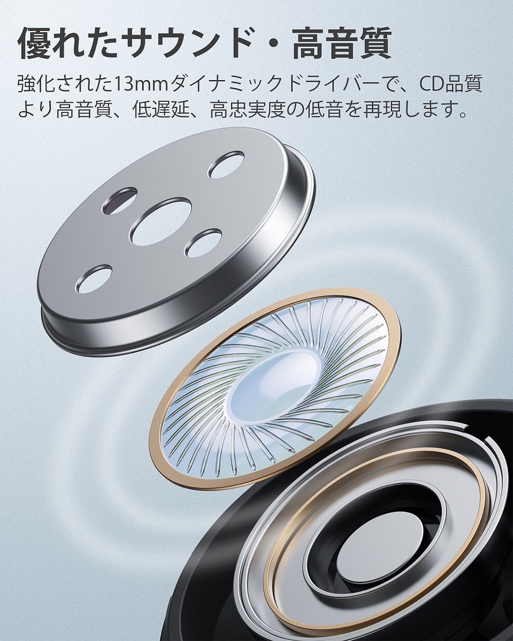 完全ワイヤレスイヤホン EP-T30 技適認証済