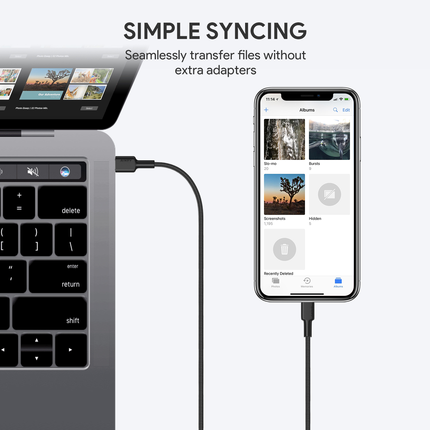 USB C to Lightning ケーブル CB-CL02