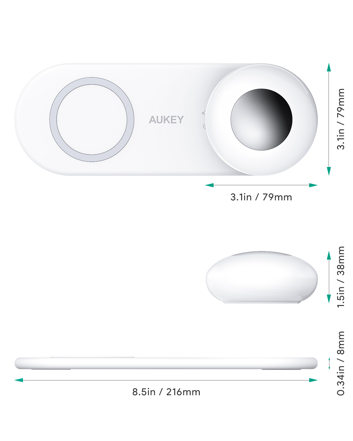 ワイヤレス充電機能付き ナイトライト LT-ST26