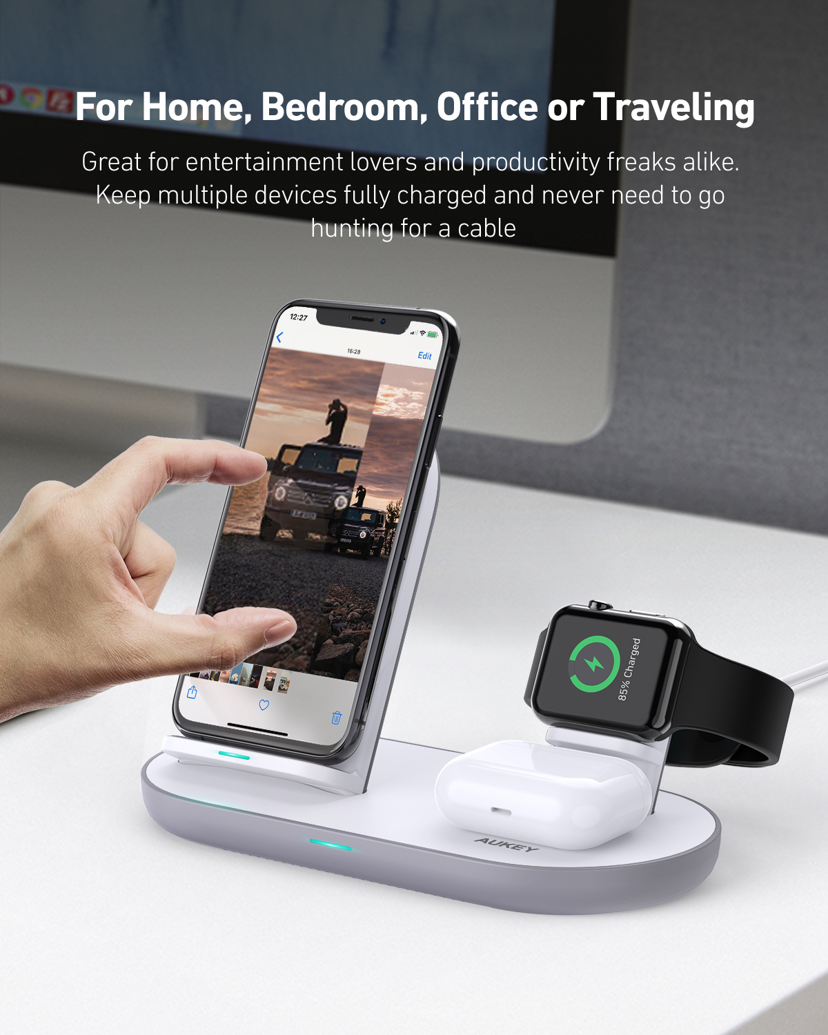 3in1 ワイヤレス充電器 LC-A3