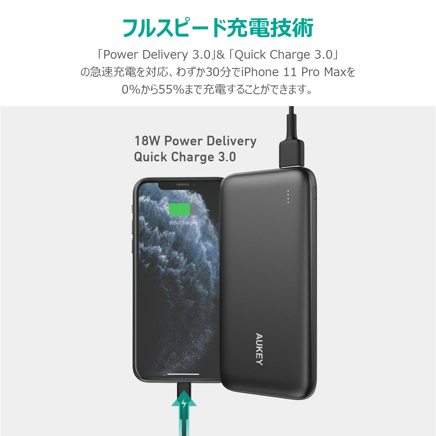 10000mAh モバイルバッテリー PB-N73S