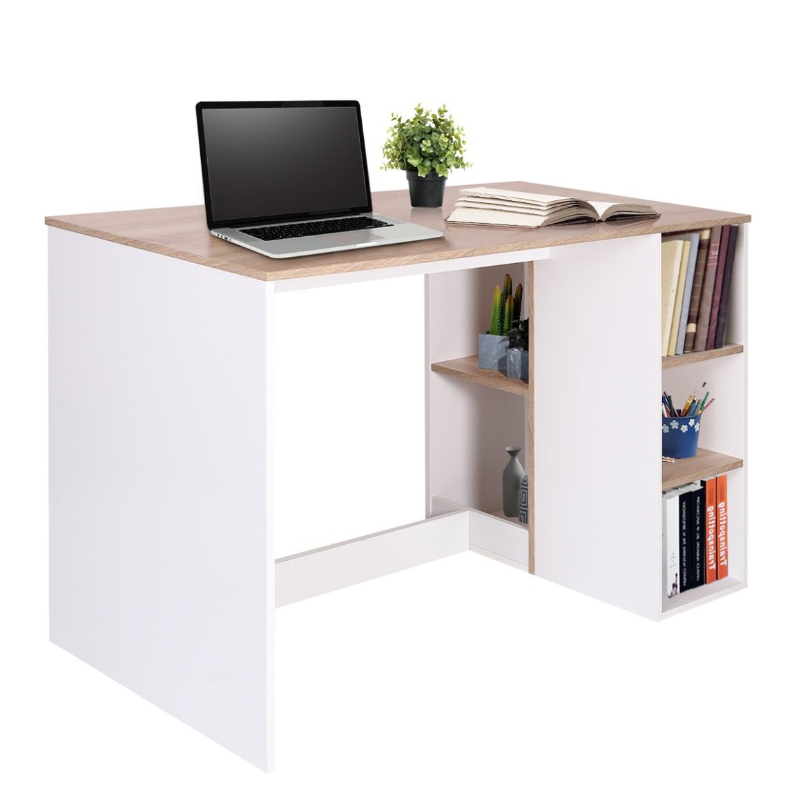 Escritorio de oficina-computadora con almacenamiento