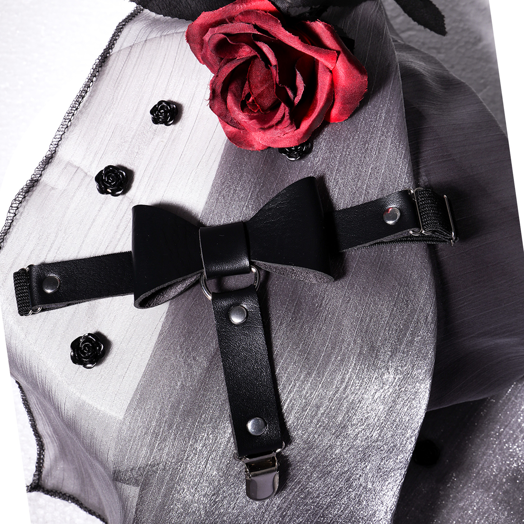 Punk harness leg ring butterfly knot garters elastic adjustable suspender belt
