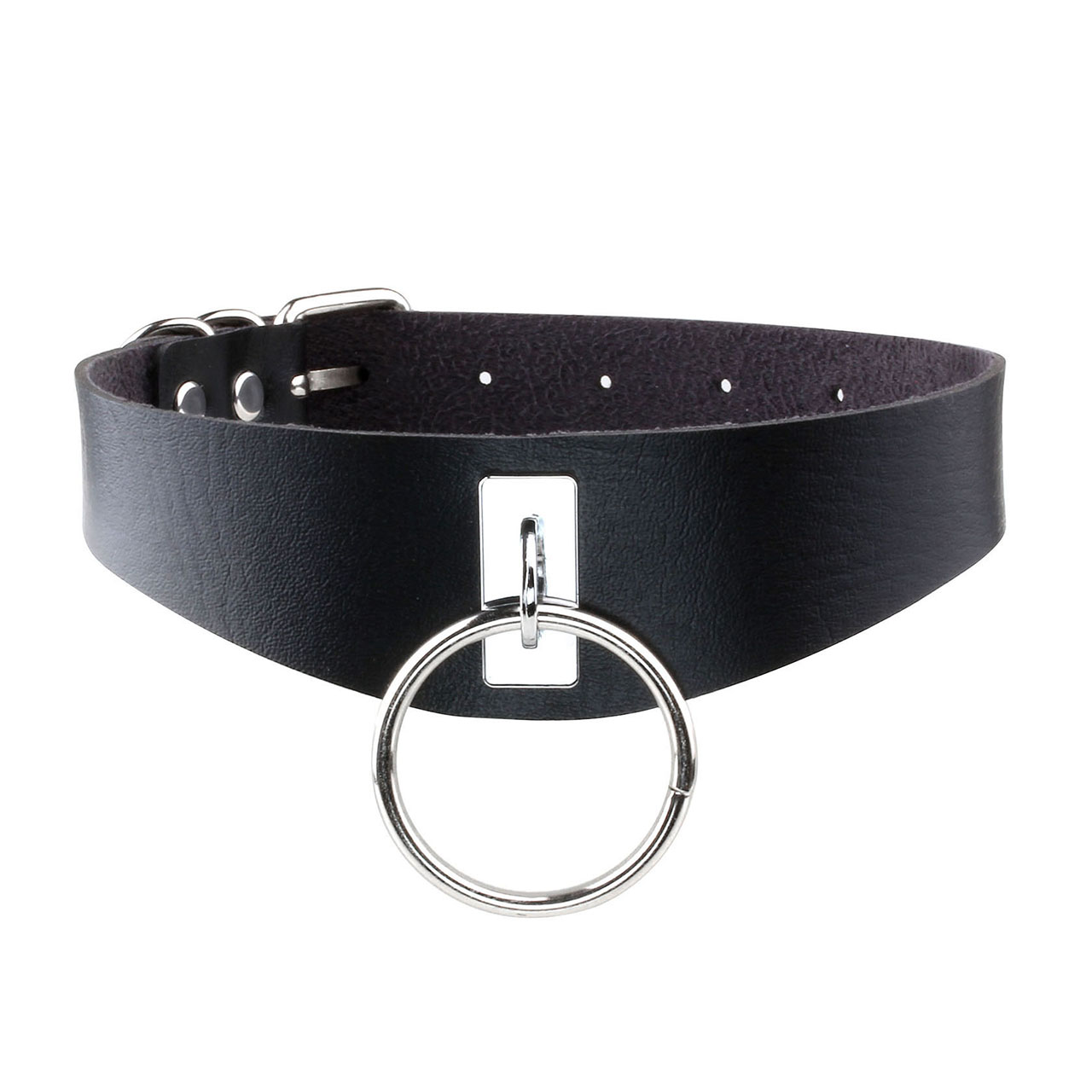 Punk fashion alloy cool gothic lock link  leather collar choker necklace