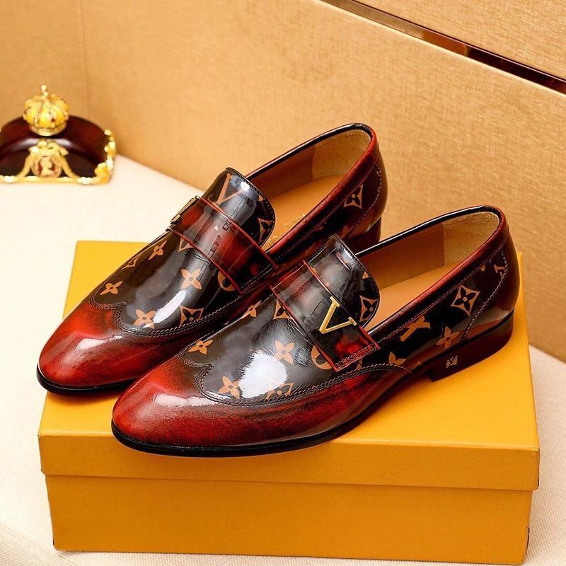 Handmade luxury pattern leather shoes