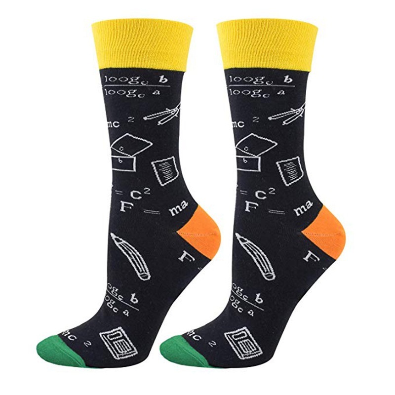 Math Print Men's Socks Space Leisure In Tube Socks Autumn And Winter N