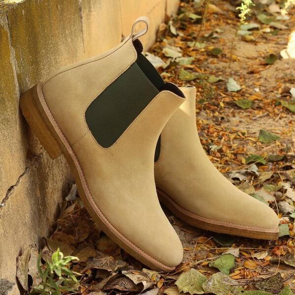 cream chelsea boots men