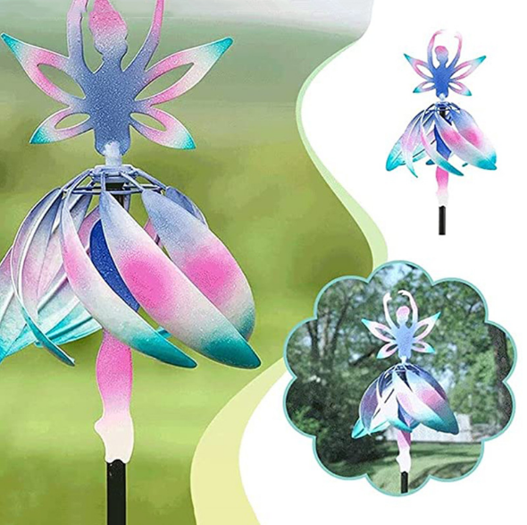 Metal Fairy Ballerina Wind Spinner