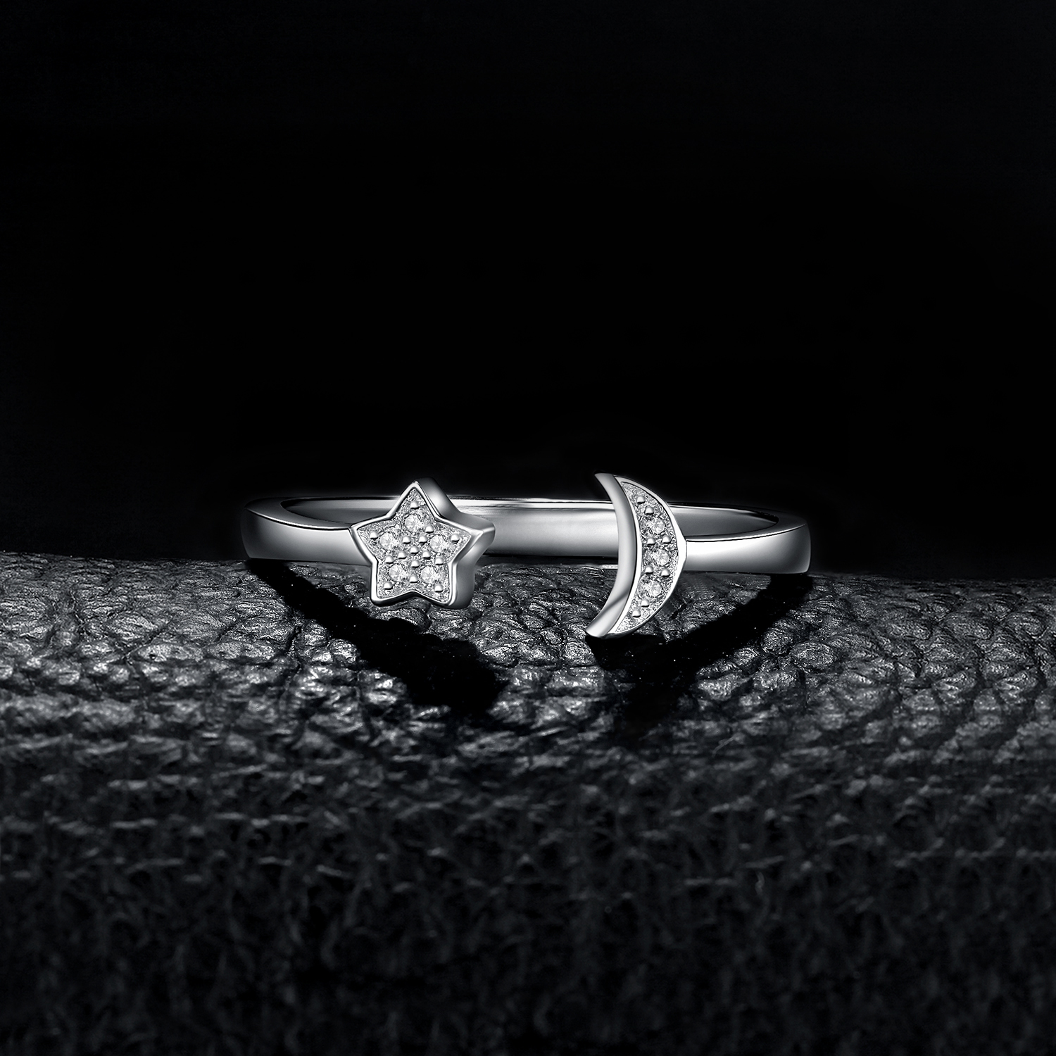 Cubic Zirconia Open Promise Wedding Ring 925 Sterling Silver JewelryPalace