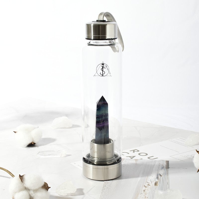 天然水晶能量水瓶-7種水晶可選 水壺/水杯/水晶能量-魔法塔羅