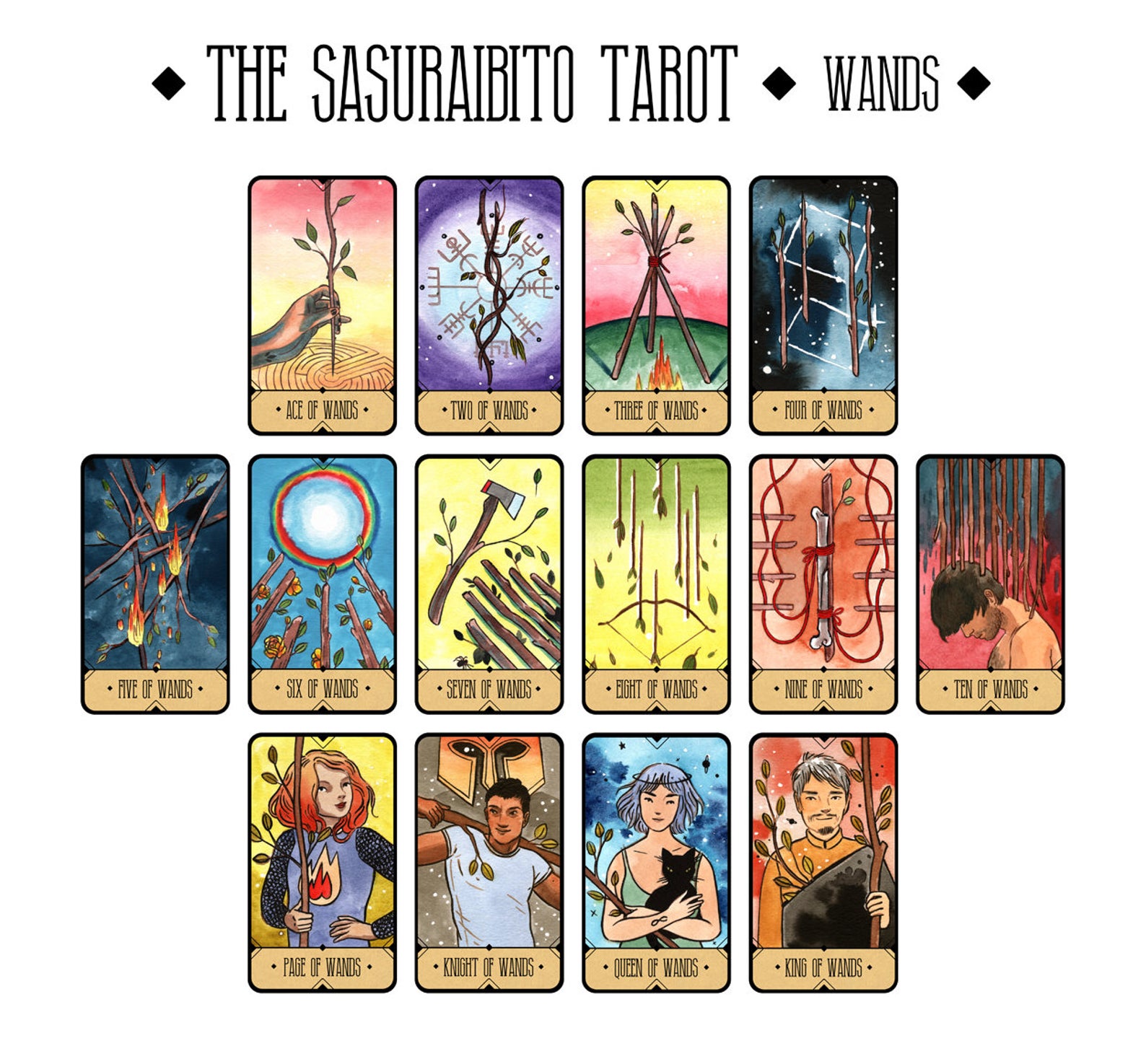 流浪者塔羅牌Sasuraibito Tarot-魔法塔羅