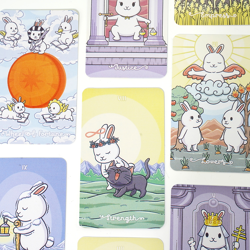 胖嘟嘟可愛兔子塔羅牌Chubby Bun Tarot-魔法塔羅