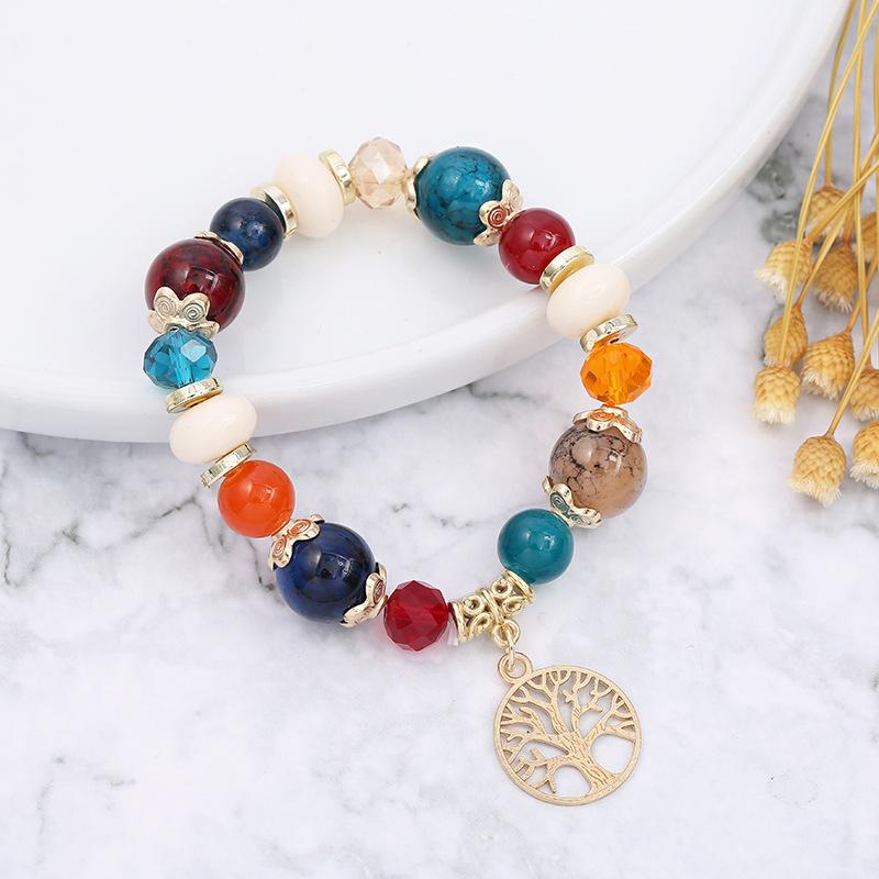 多彩生命樹水晶手鏈-魔法塔羅