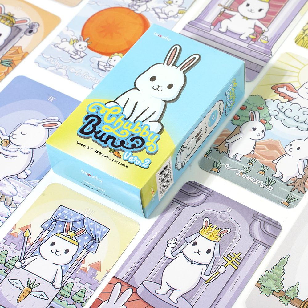 胖嘟嘟可愛兔子塔羅牌Chubby Bun Tarot-魔法塔羅