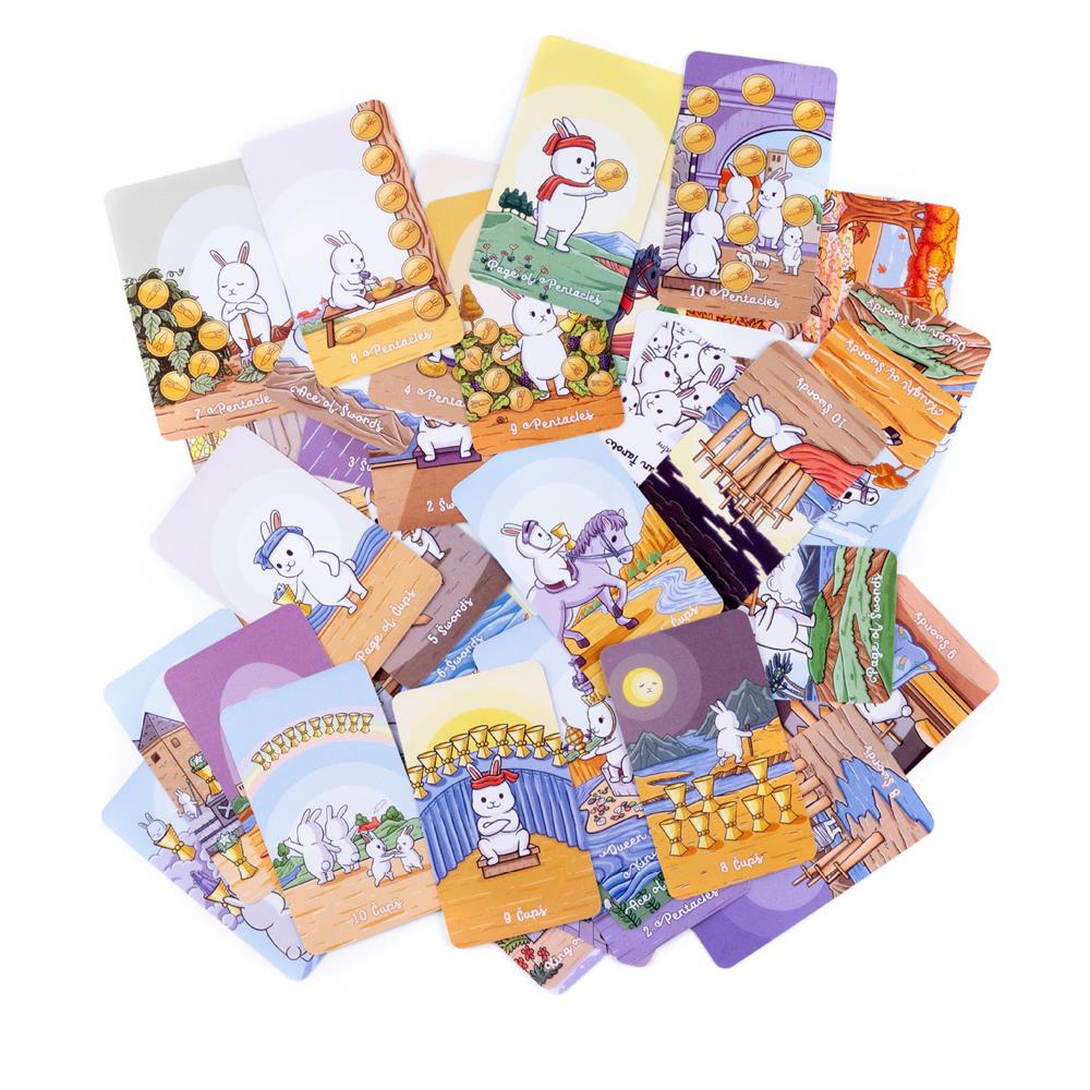 胖嘟嘟可愛兔子塔羅牌Chubby Bun Tarot-魔法塔羅