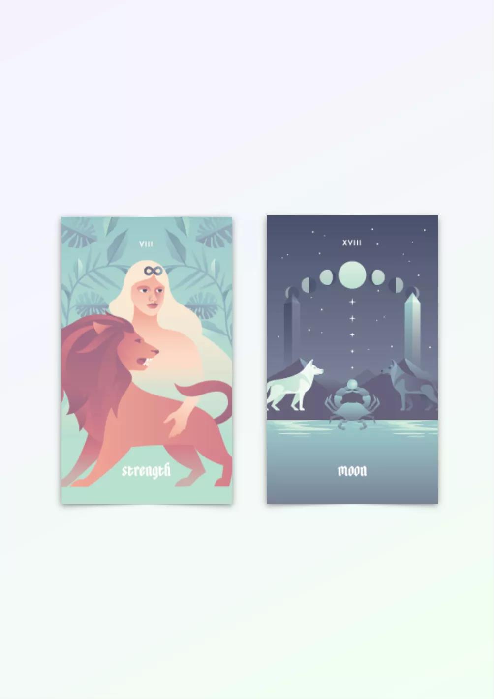 力量與月亮8 & 18╱塔羅