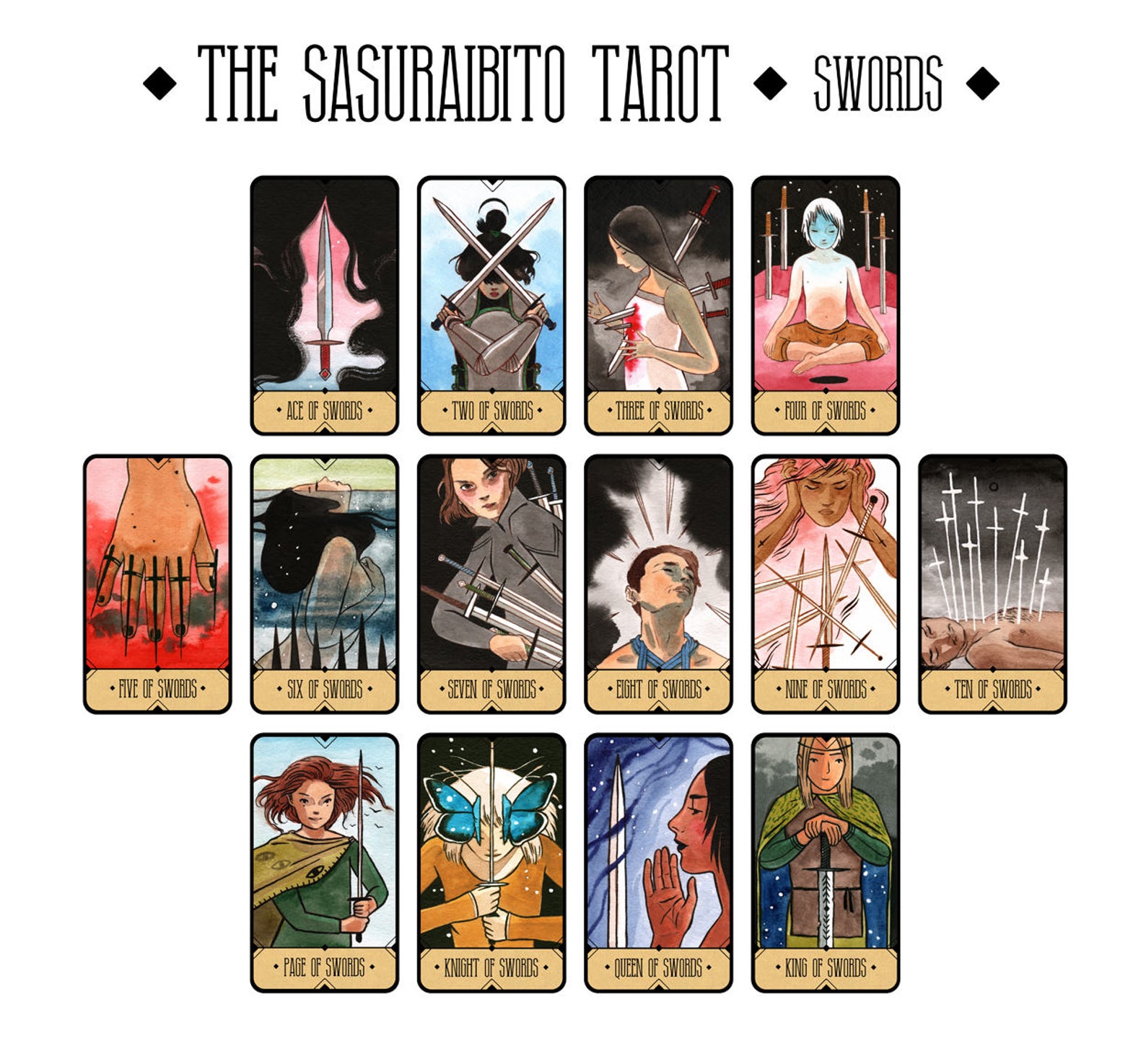 流浪者塔羅牌Sasuraibito Tarot-魔法塔羅