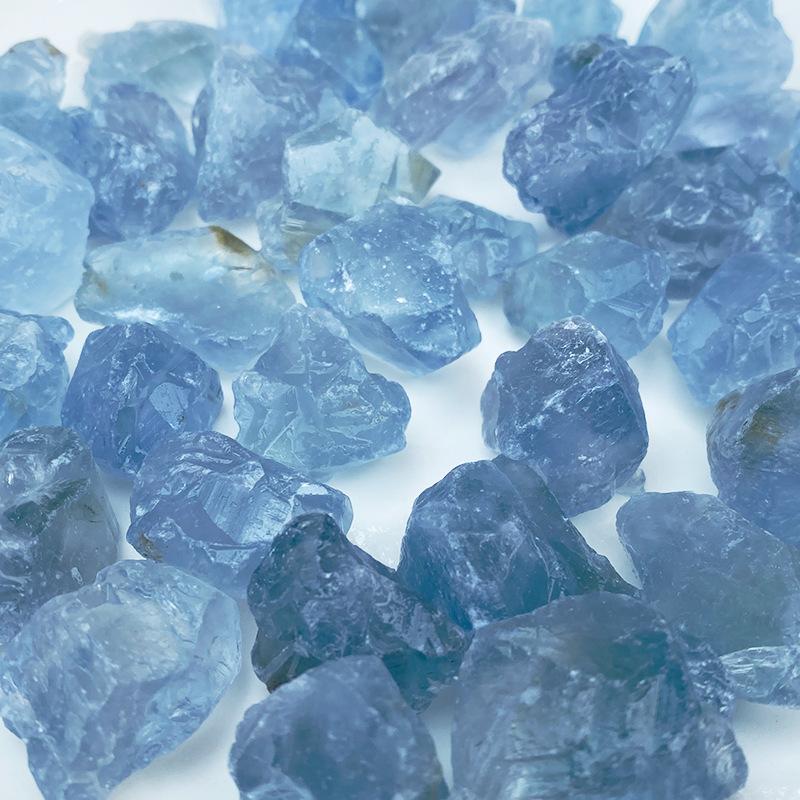 天然青色原石水晶-魔法塔羅