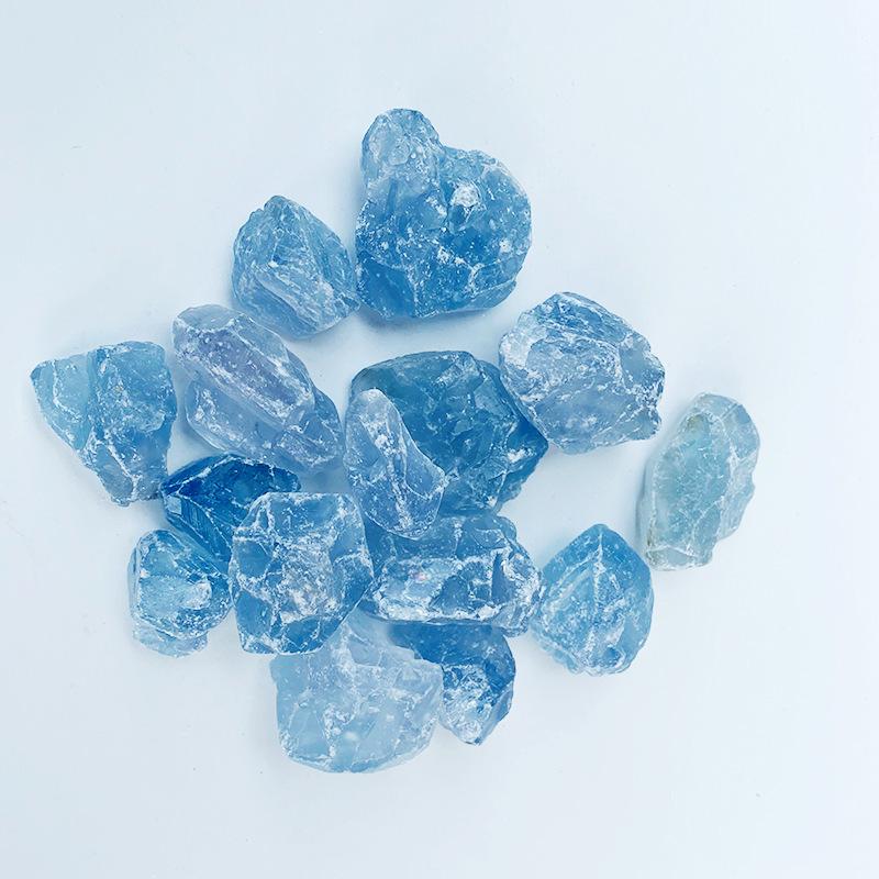 天然青色原石水晶-魔法塔羅