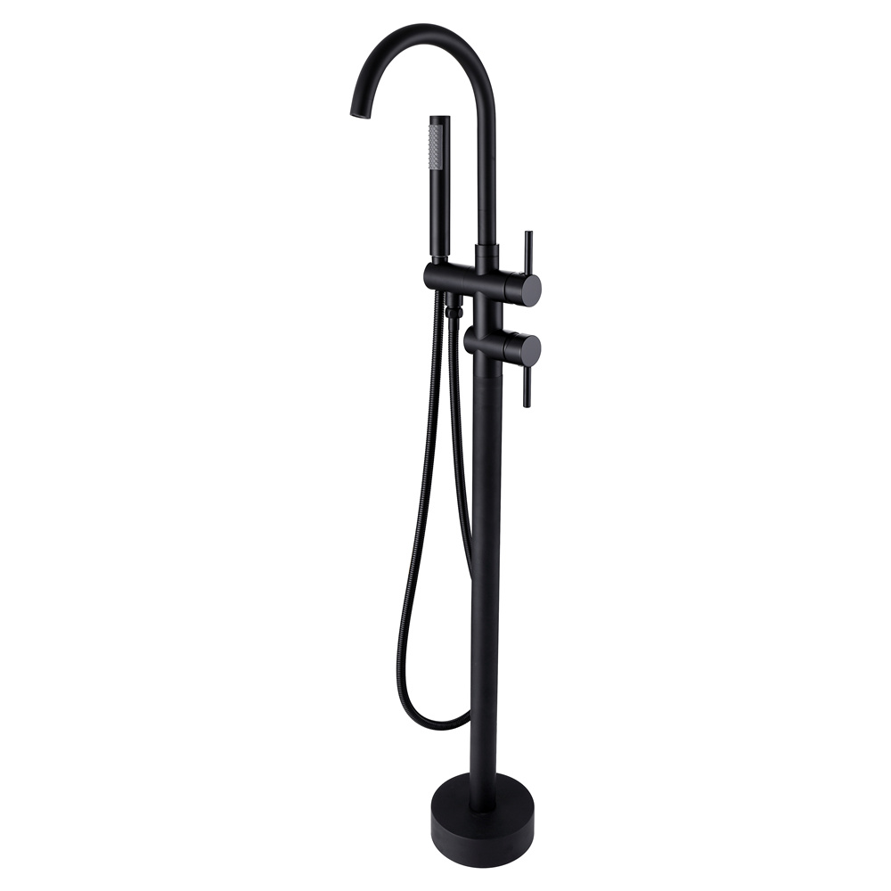 Casainc Freestanding 2-Handle Bathtub Faucet with Handheld Shower (Matte Black)-CASAINC