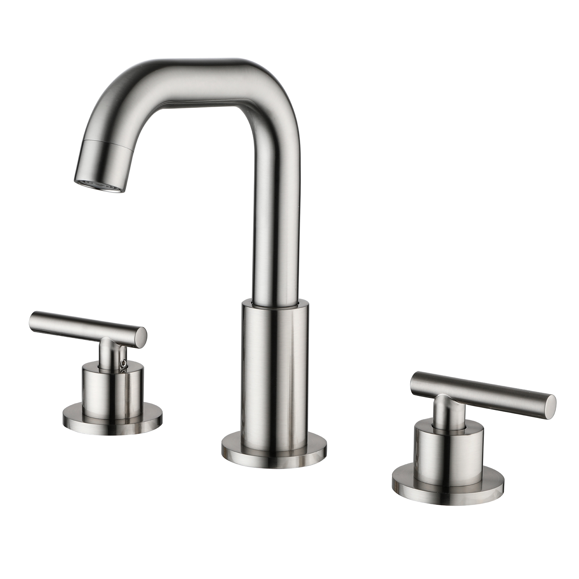 Casainc 8-in Widespread 2-Handle Mid-Arc Bathroom Sink Faucet (Brushed Nickel)-CASAINC