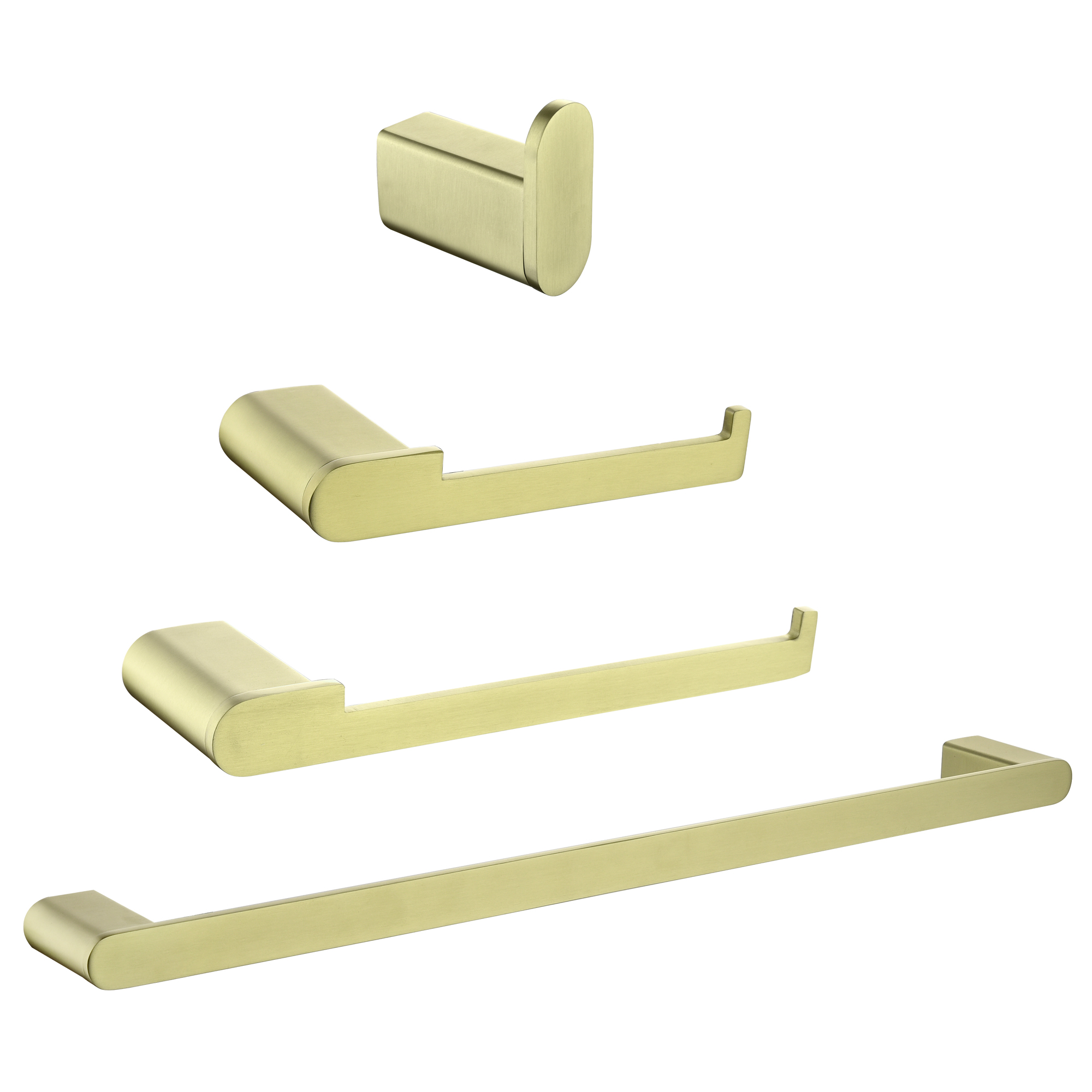 Casainc 4 - Piece Modern Bathroom Hardware Set (Brushed Gold)-CASAINC