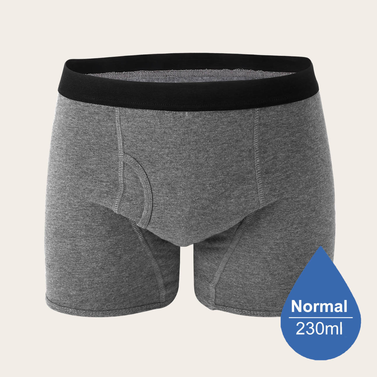 Mens Incontinence Boxers with Fly Overnight Moderate Absorbency Underwear