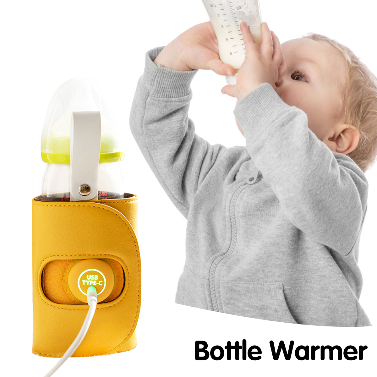 Portable USB Travel Car Baby Bottle Warmer for Night Feeding and Home Outdoor