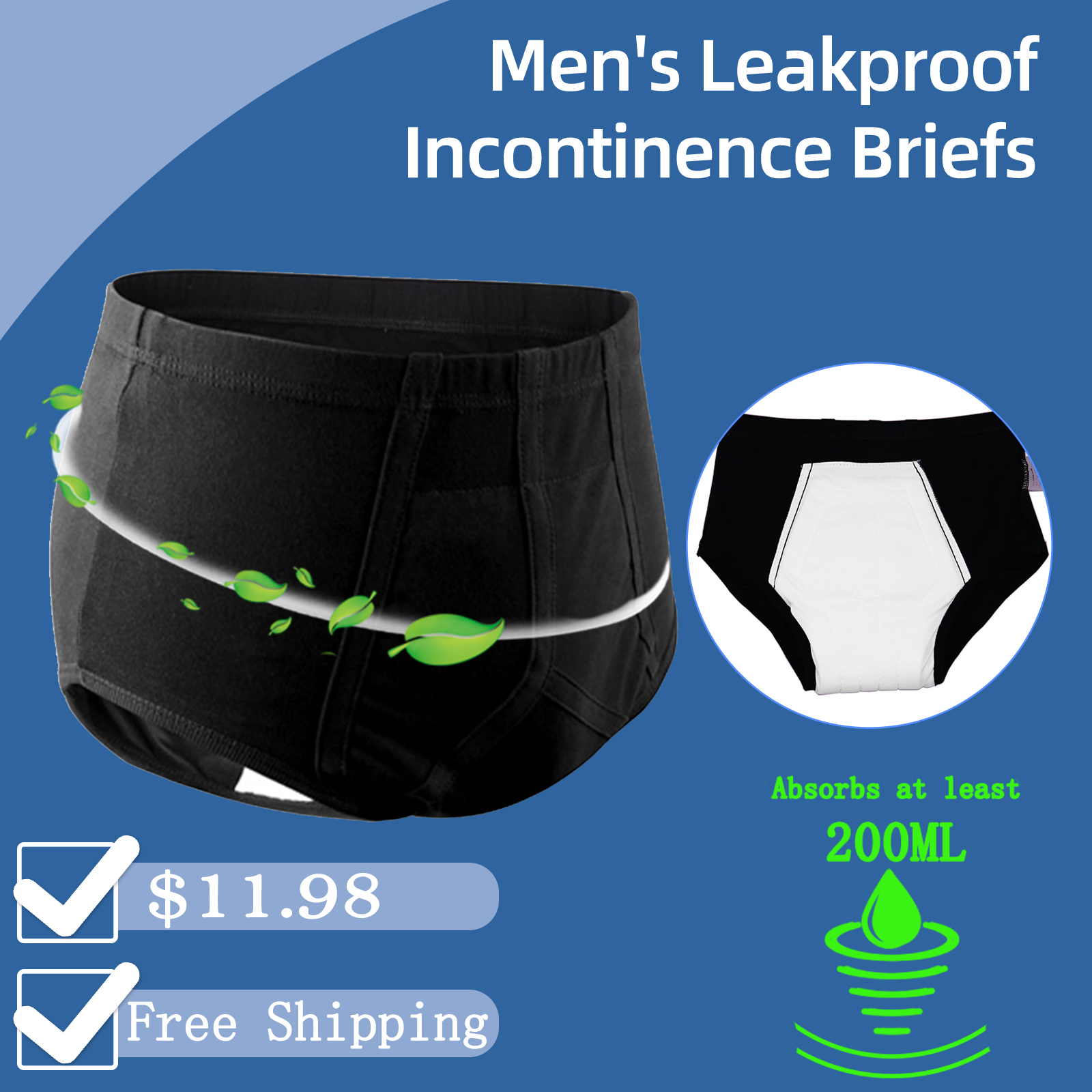 3 Best Men Incontinence Leakproof Underwear for Summer