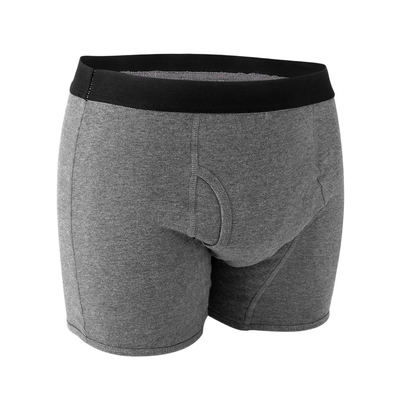 Mens Incontinence Boxers with Fly Overnight Moderate Absorbency Underwear