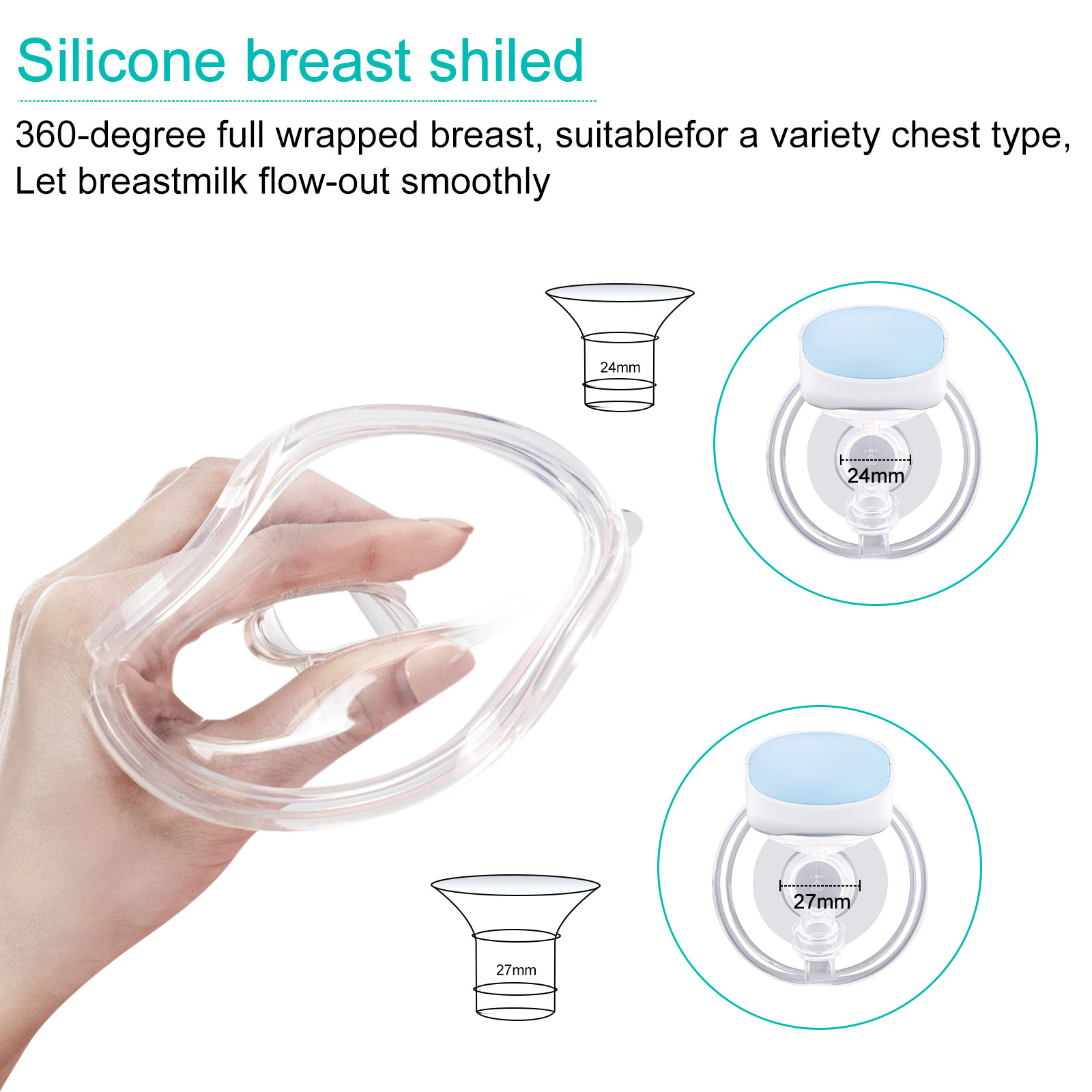 Wearable Breast Pump Hands Free Breastpump Portable Electric Breastfee