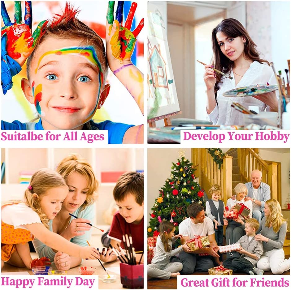 Ginkko DIY Paint by Numbers for Adults Beginner, Moon Easy Paint by Numbers for Beginner, Acrylic Watercolor Paint by Number for Kids, Painting by Numbers Perfect for Gift Decor 16x20 Inch