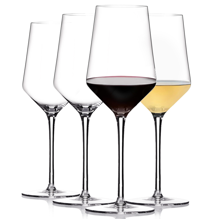 Physkoa Red Wine Glasses Set of 4 - 15 Ounce - Red and White Wine Glas