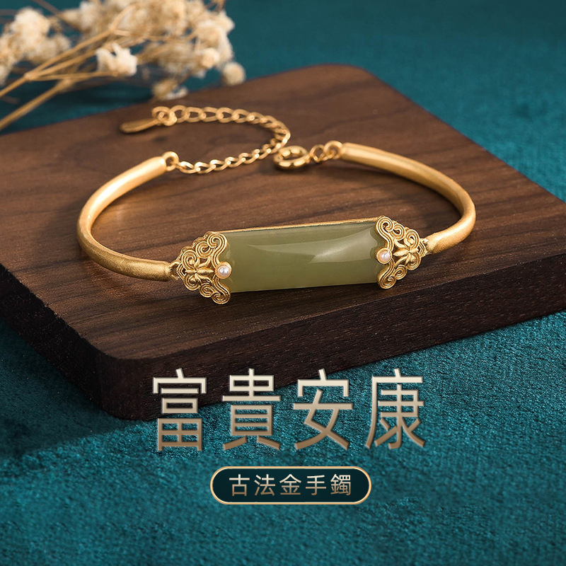 七夕情人節丨古風系列 · 「富貴安康玉石」手鐲  禮物推薦-VANA氛圍飾品