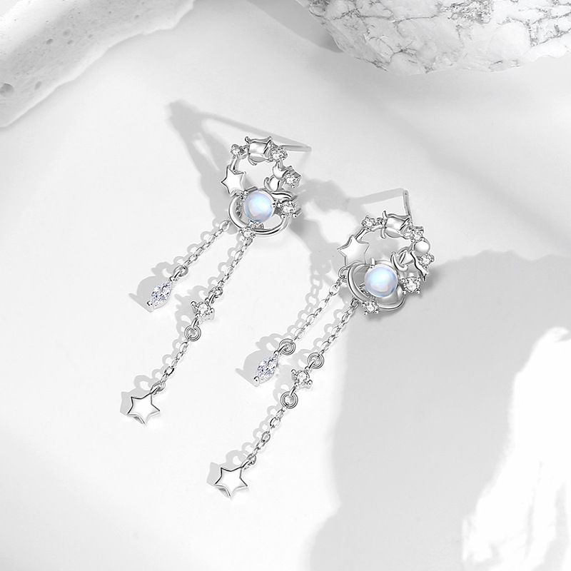 七夕情人節丨小王子系列 ·「玫瑰星球」純銀耳釘  禮物推薦-VANA氛圍飾品