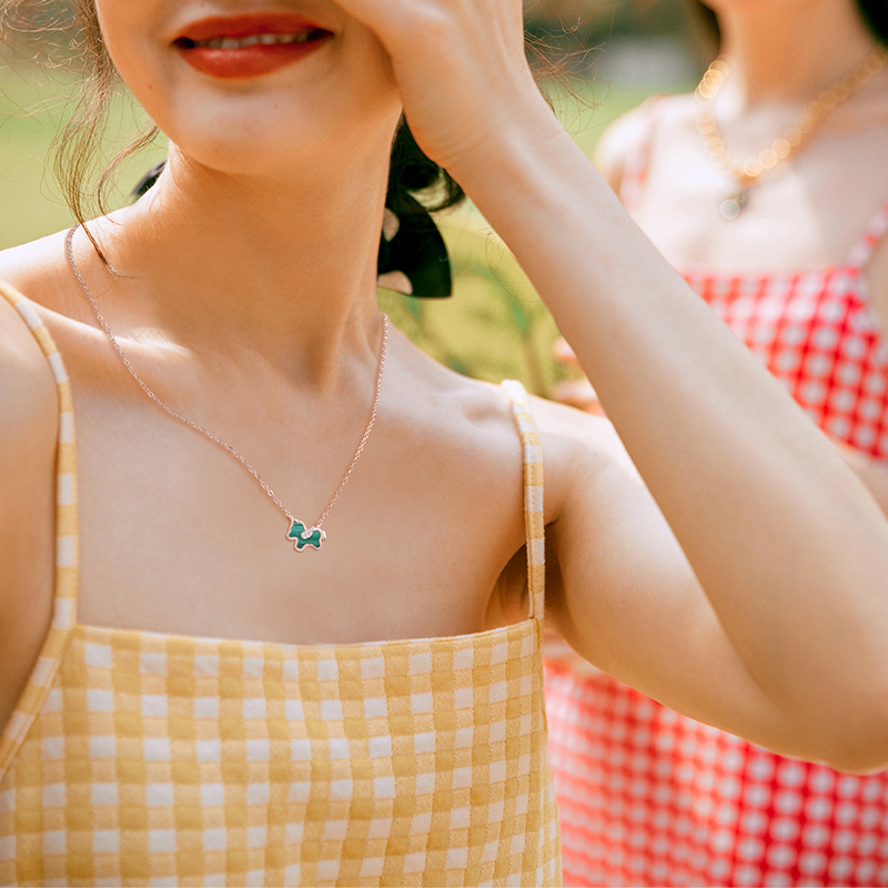 七夕情人節丨小綠馬 · 孔雀石項鍊  禮物推薦-VANA氛圍飾品