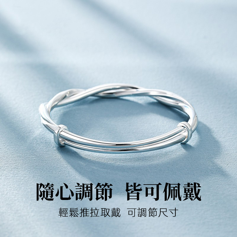 七夕情人節丨「莫比烏斯」足銀999手鐲  禮物推薦-VANA氛圍飾品