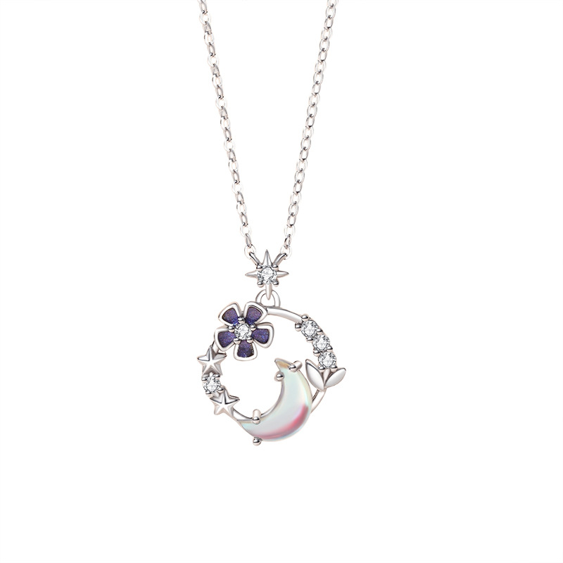 母親節 × 520丨花前月下 · 「月光石」項鍊 加碼贈好禮 禮物推薦-VANA氛圍飾品