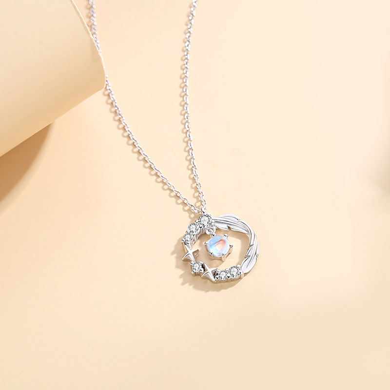 七夕情人節丨羽你相遇 · 「月光石」情侶項鍊  禮物推薦-VANA氛圍飾品