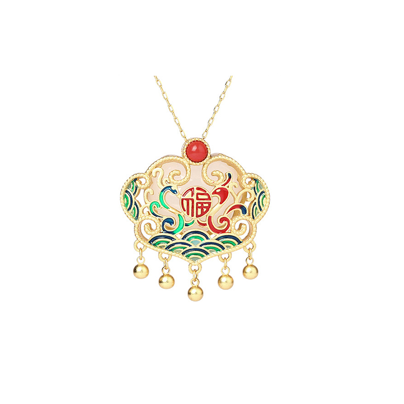 七夕情人節丨古風系列 · 「福氣平安锁」項鍊  禮物推薦-VANA氛圍飾品