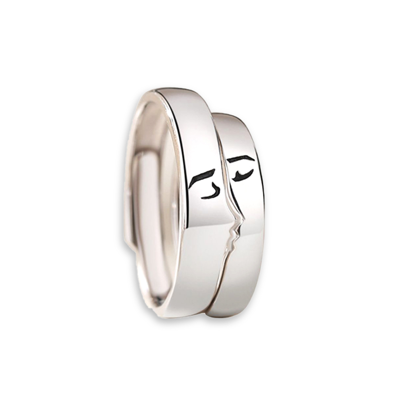 七夕情人節丨一吻定情 · 情侶戒指（一對開口戒指）  禮物推薦-VANA氛圍飾品