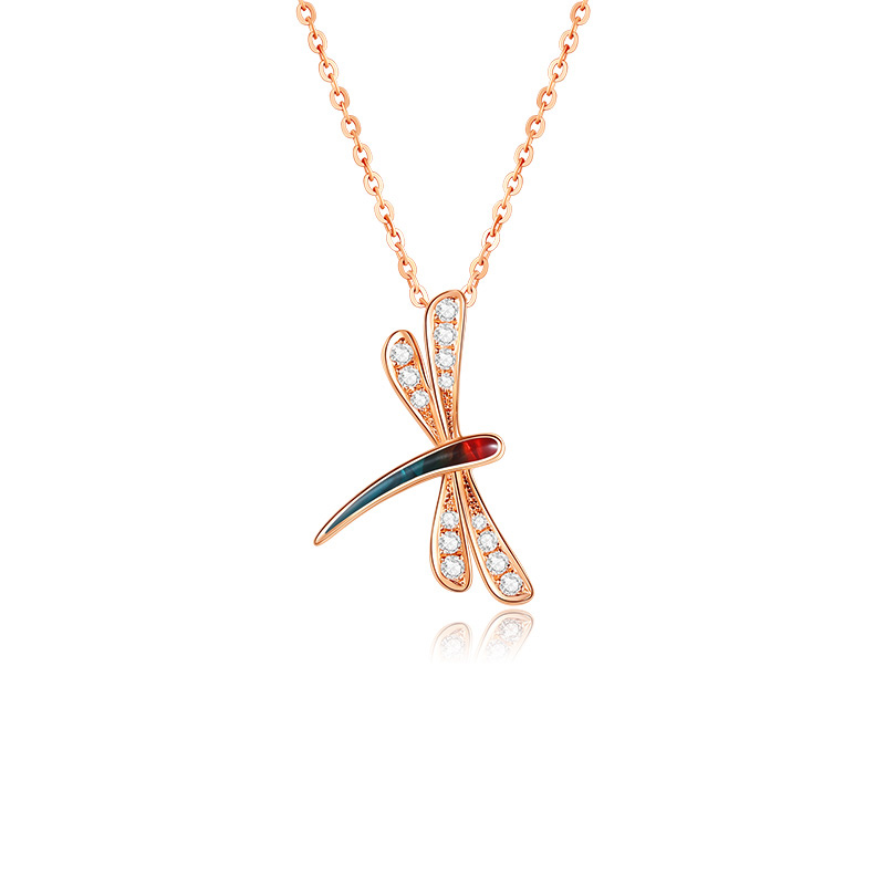 母親節 × 520丨與愛相伴 · 「蜻蜓」項鍊【18K金】 加碼贈好禮 禮物推薦-VANA氛圍飾品