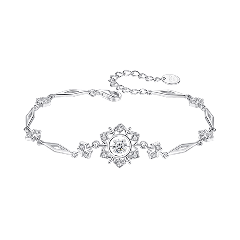 超質感好物丨雪花天使心純銀跳動手鍊   禮物推薦-VANA氛圍飾品