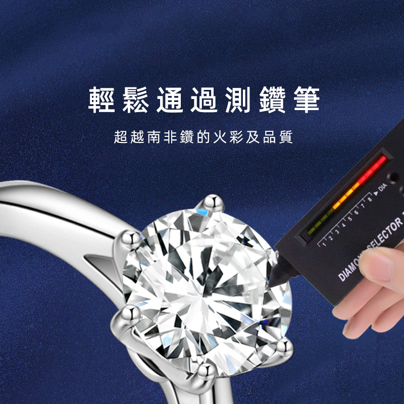 七夕情人節丨vana一克拉莫桑鑽戒指   禮物推薦Moissanite-VANA氛圍飾品