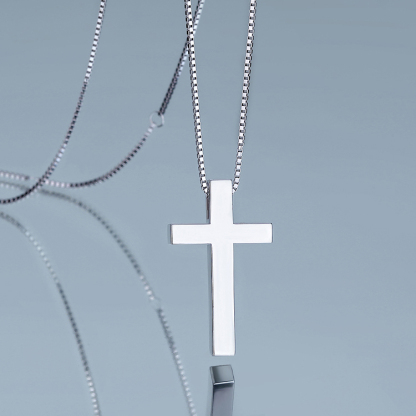 超質感好物丨情侶十字架項鍊【純銀】  禮物推薦-VANA氛圍飾品