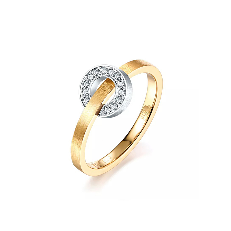 【18k金】心晴系列·「環環相扣」明星同款 戒指-VANA氛圍飾品