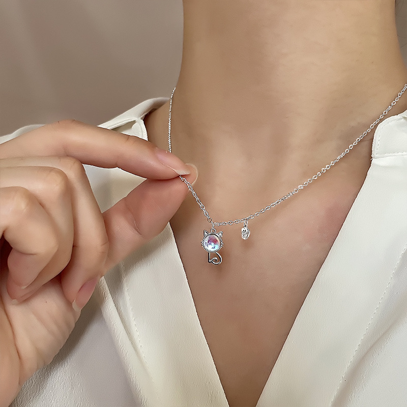 七夕情人節丨貓咪公主 · 「月光石」項鍊  禮物推薦-VANA氛圍飾品