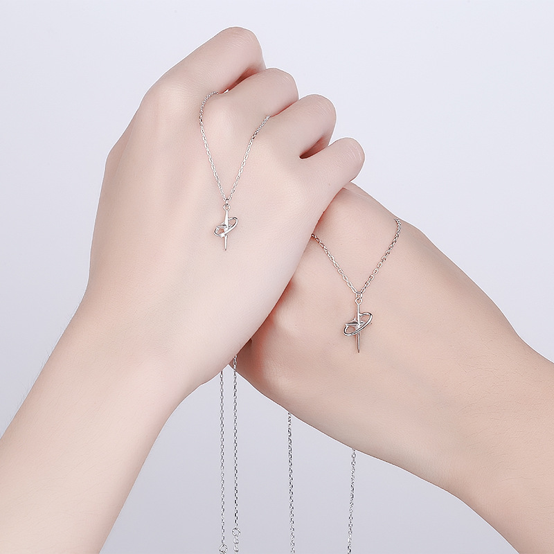 七夕情人節丨「十字星」情侶項鍊   2入組  禮物推薦-VANA氛圍飾品